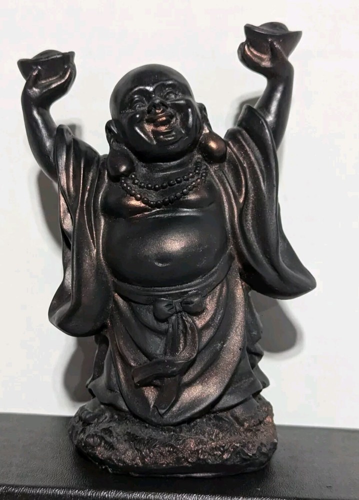 Vintage Standing Laughing Buddha Statue Light Weight