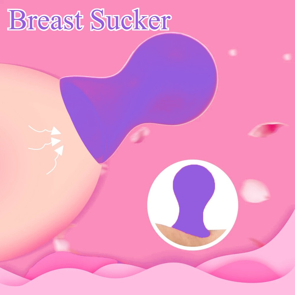 2pcs Silicone Nipple Suction Pump Cup Breast Sucker Enlarge Women Men Sex Toys