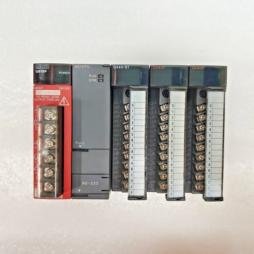 Mitsubishi Melsec PLC Rank Q61SP,Q01CPU,QX40-S1,QY40P With Base Fast Ship