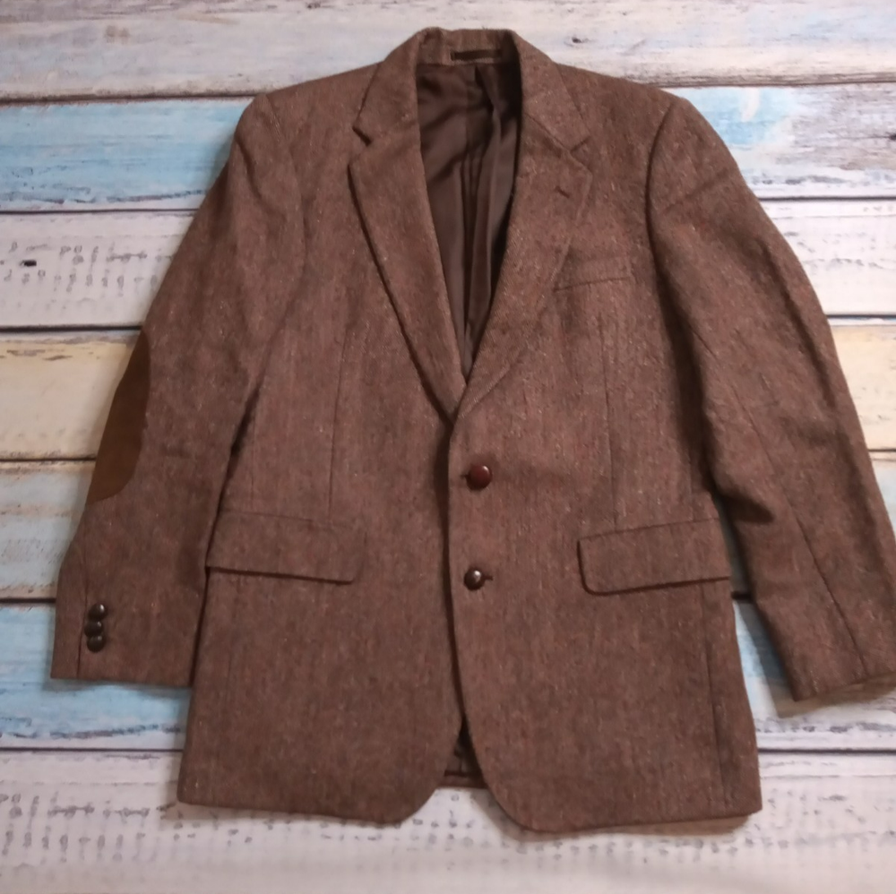 Vintage Aquascutum Irish Tweed Blazer 40R  100% Pure New Wool