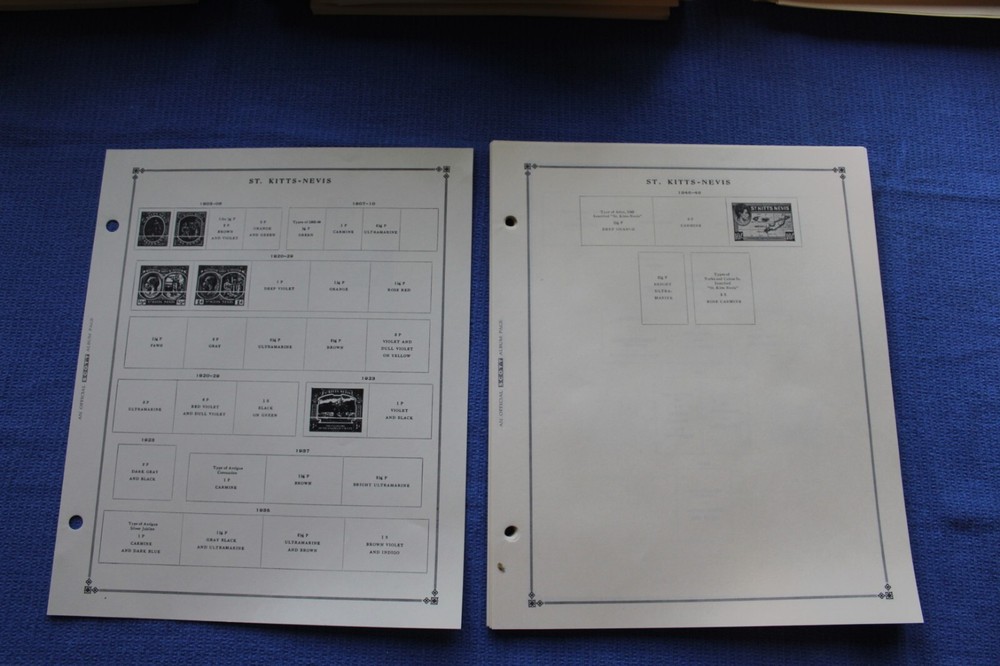 St Kitts Nevis 36 Pages Scott International Stamp Album 1903-1997 BlueLakeStamps