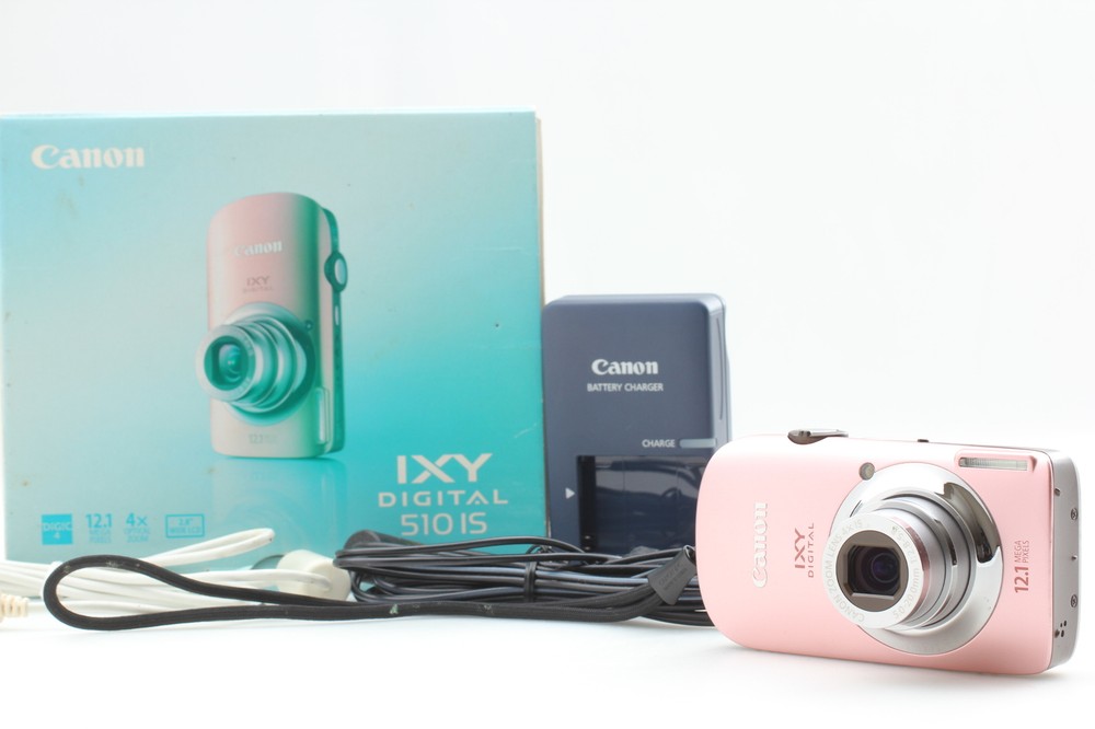 NEAR MINT+3 IN Box Canon IXY 510 IS Pink 12.1MP Digital Camera From JAPAN