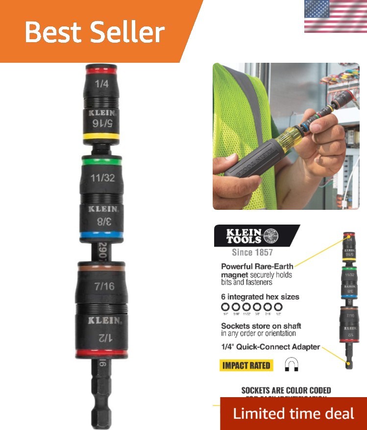 Professional 7-in-1 SAE Impact Socket Set with Rare-Earth Magnet for Precision