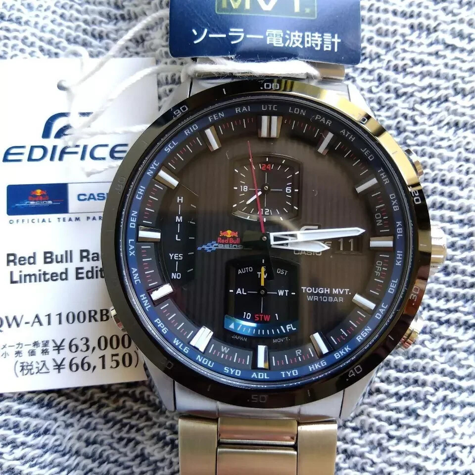 Casio Edifice Red Bull Racing Limited Edition Watch  EQW-A1100RB Mint