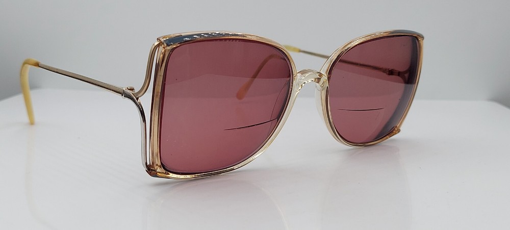 Vintage 594-583 Brown Gold Oval Sunglass Frames Made in Germany