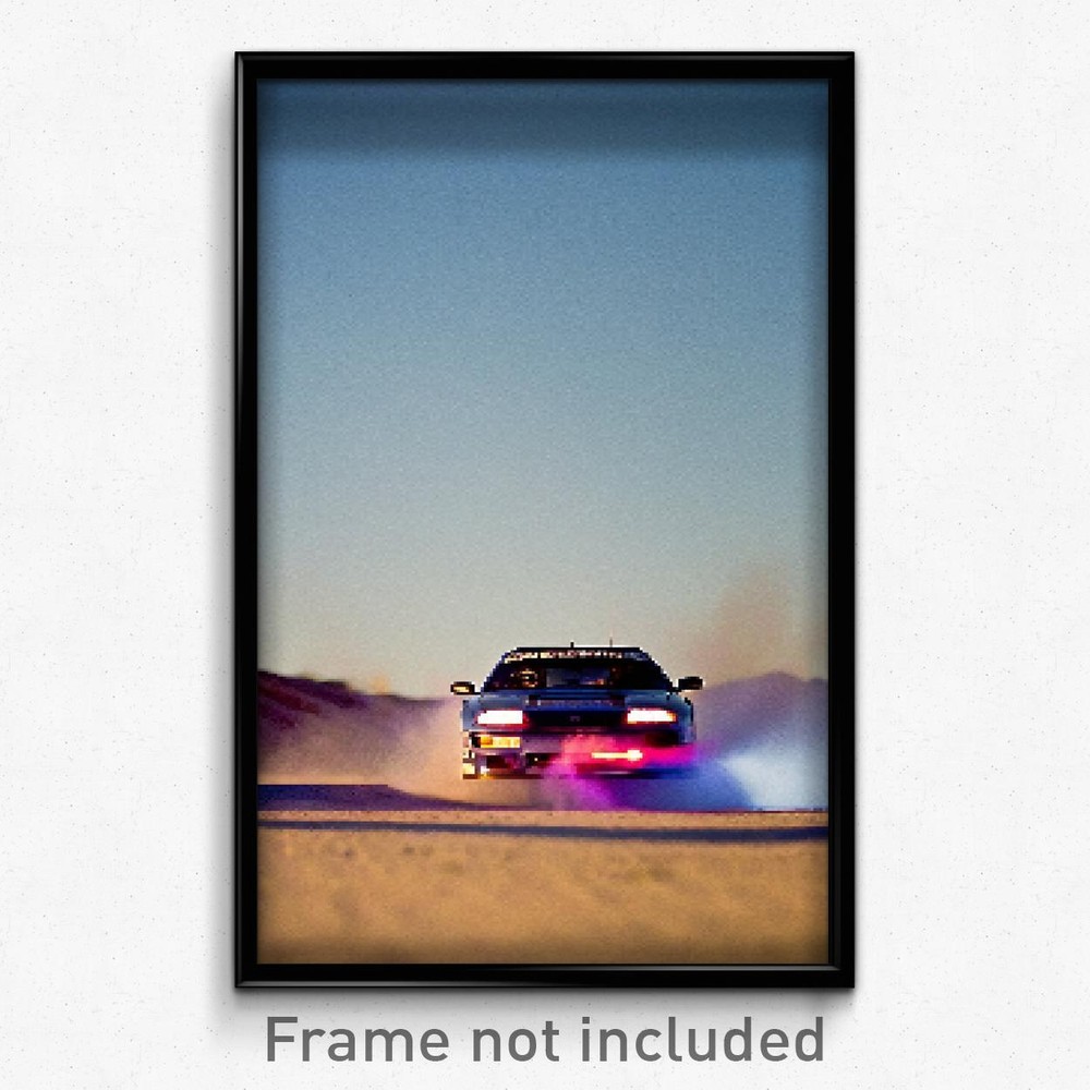 8 Bit Psychedelic Pixel Art Poster - Rare Backdrifting Video Game Print