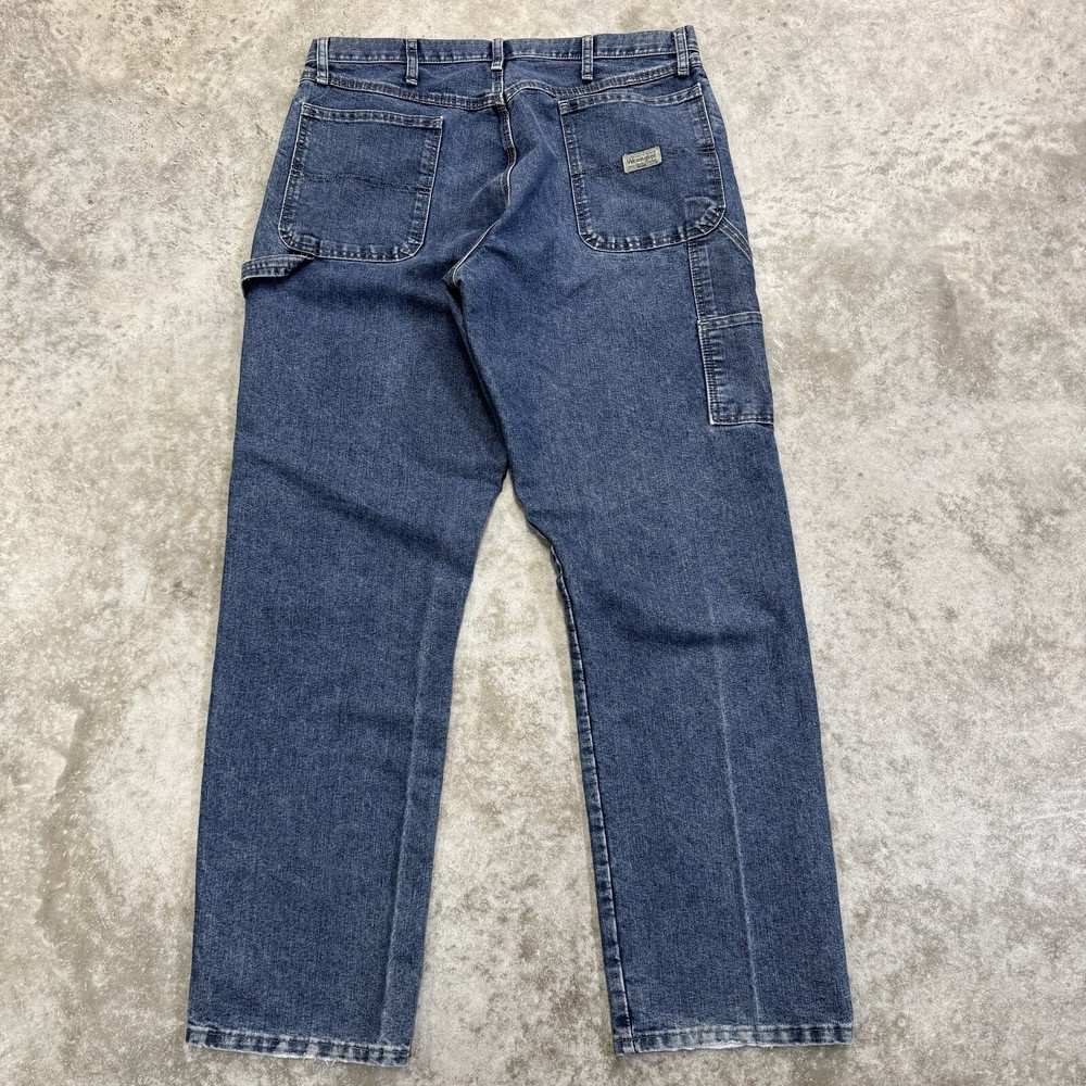 Wrangler Carpenter jeans men's 36x34 Y2K baggy wide leg blue skate grunge vintage