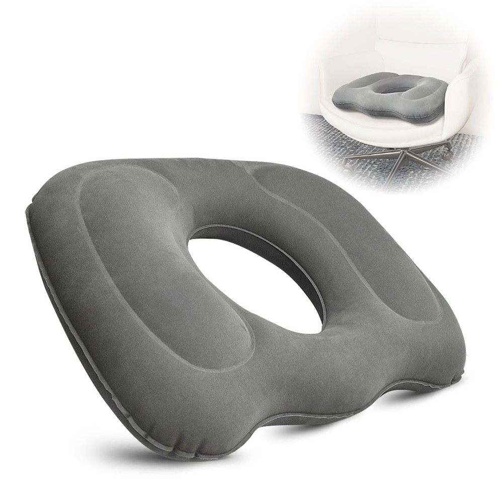 Inflatable donut cushion for Tailbone Pain Relief-Orthopedic Hemorrhoid & Sci