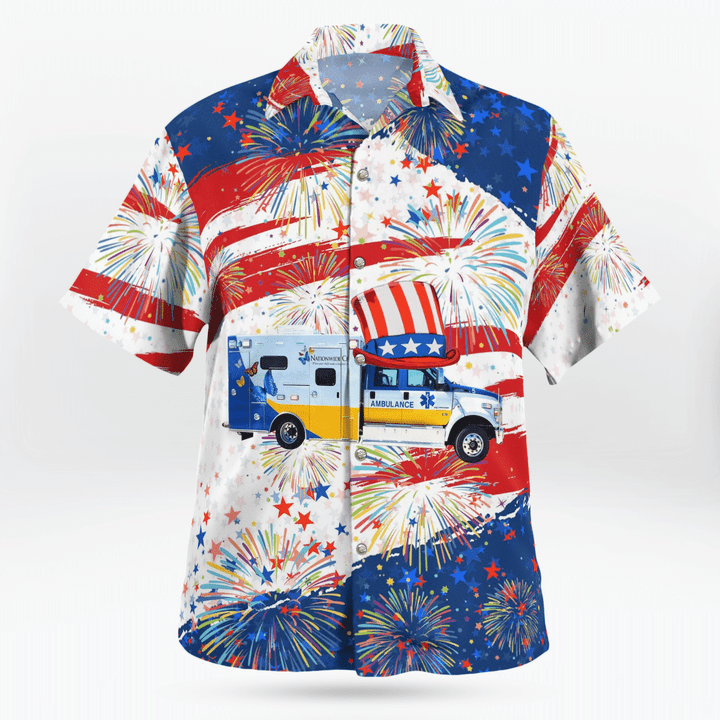 Nationwide Childrens Transport Team 4th Of July Hawaiian Shirt Patriotic Design