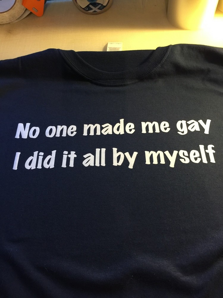 t-shirt no one made me Gay did by myself men Pride Day rights made 2 order LGBT-image