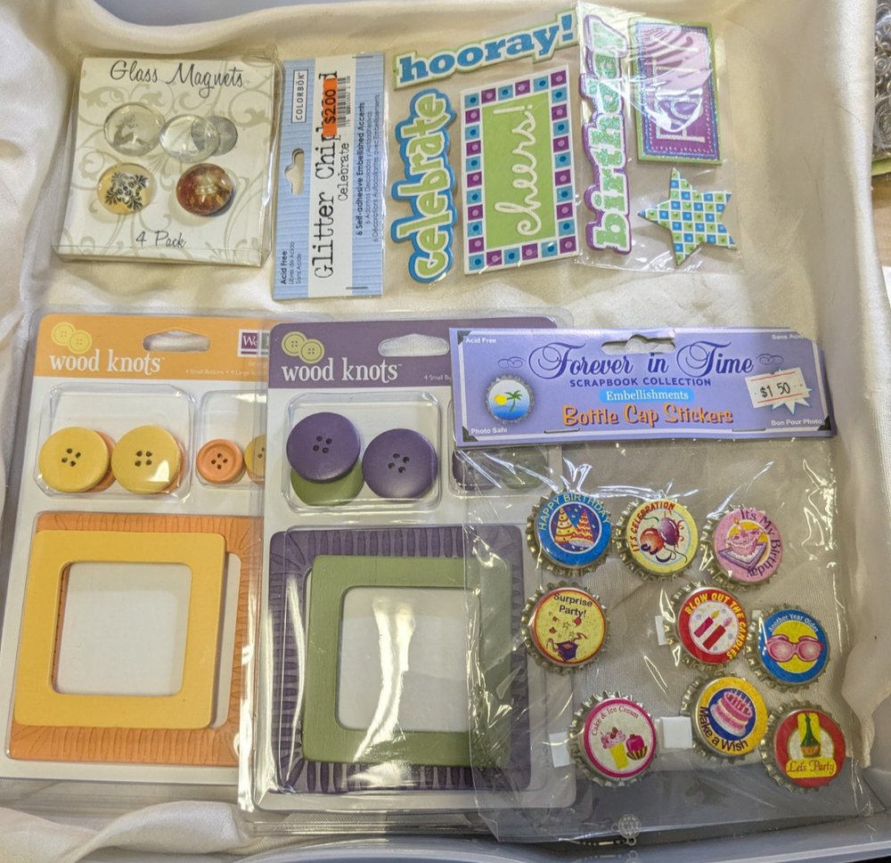 Small Lot  Assorted Scrapbook Embellishments New