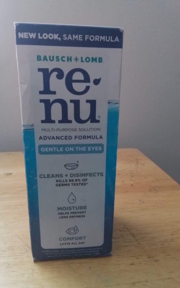 Renu Contact Solution Advanced Triple Disinfectant Formula 12 fl oz EXP.6-2025