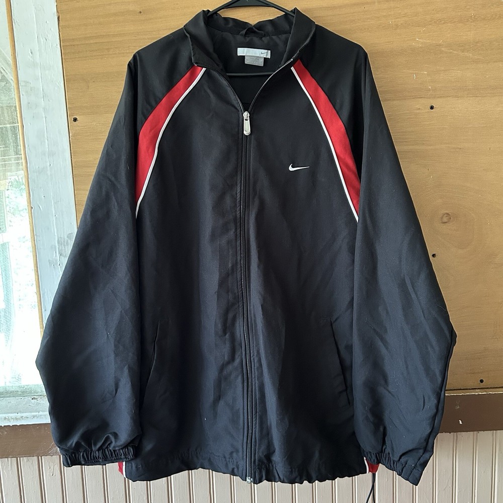 2000s Y2K Nike silver tag windbreaker track jacket