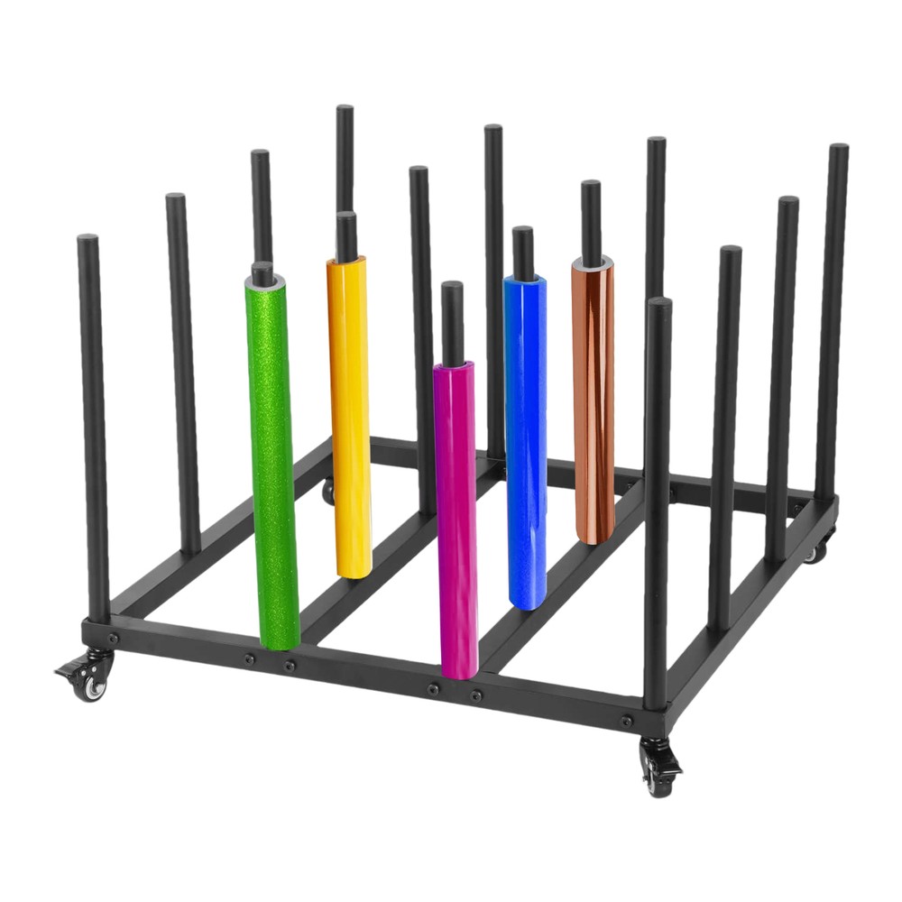 Vinyl Cart Mobile Rack Vinyl Roll Storage Cart Vinyl Holder Mobile Storage Cart