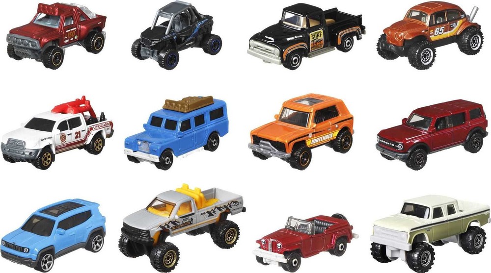 Matchbox Cars 12-Pack Adventure Set - 1:64 Scale Vehicles Assortment  