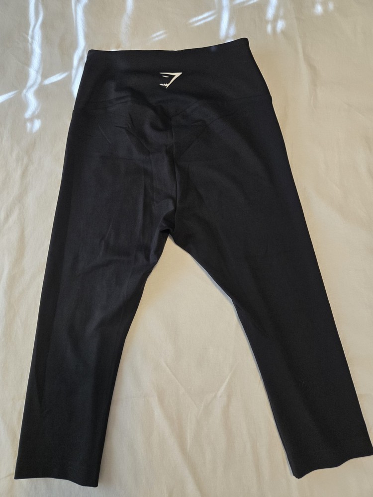 Gymshark Womens Black High-Waisted 7/8 Workout Leggings Size Small
