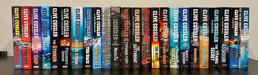 Clive Cussler 24 Hardcover Book Lot (First Edition/First Printing, 2002-2024)