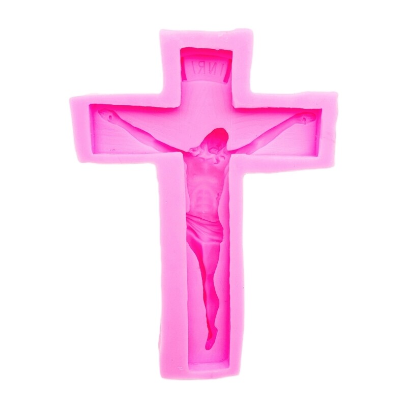 Cross-Pendant Silicone Resin Molds Jesus Crucifix Epoxy Resin Casting Molds