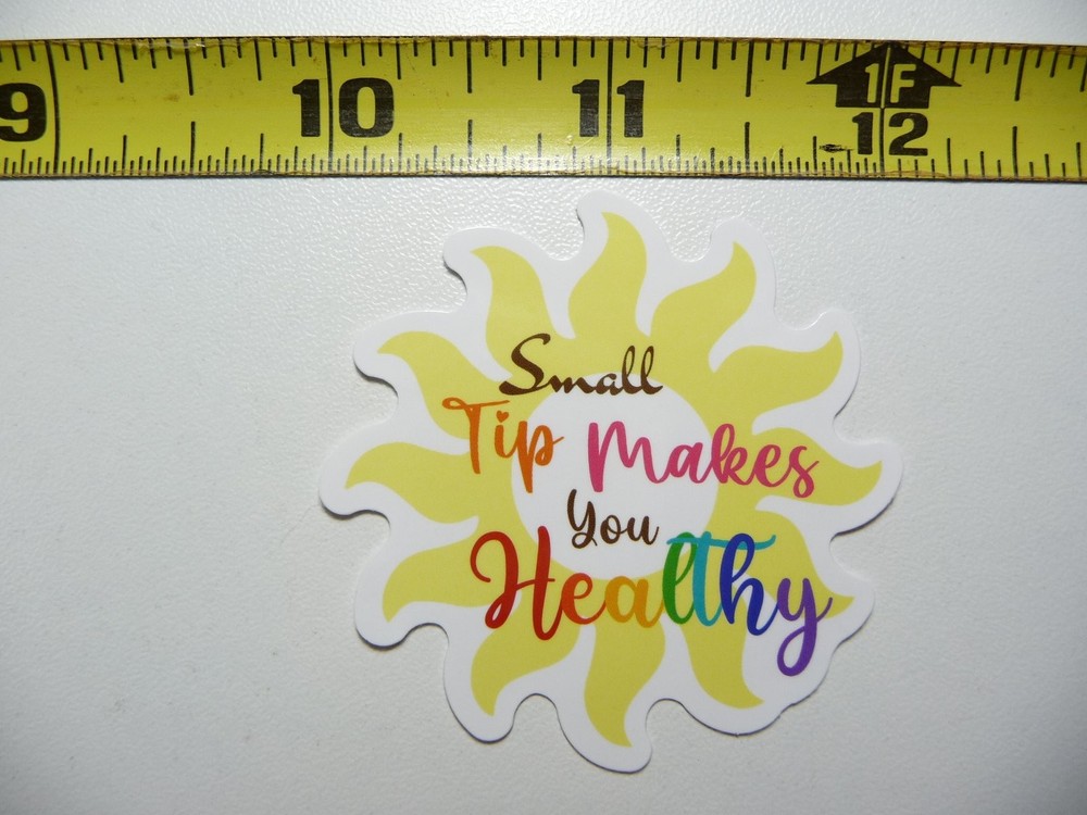 Small Healthy Sun Sticker Decal for Positive Motivation