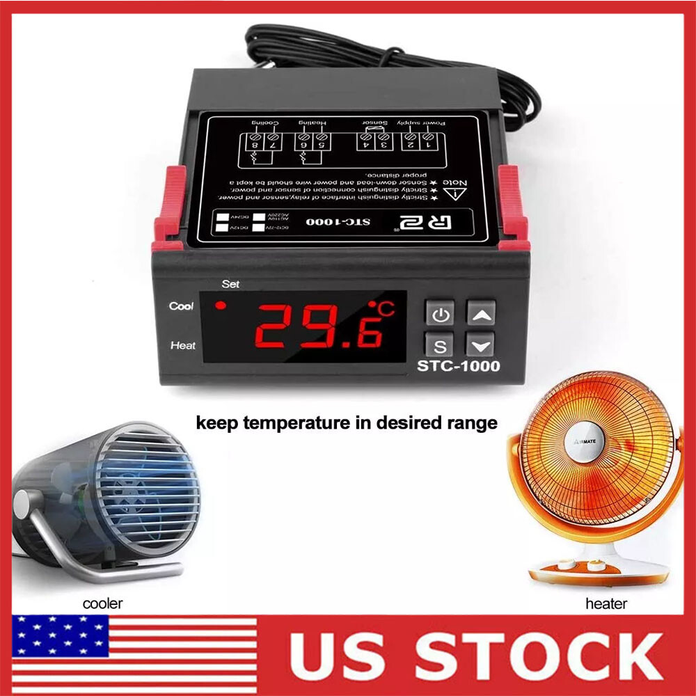 Digital AC110V Temperature Controller Thermostat Control Relay Sensor NEW