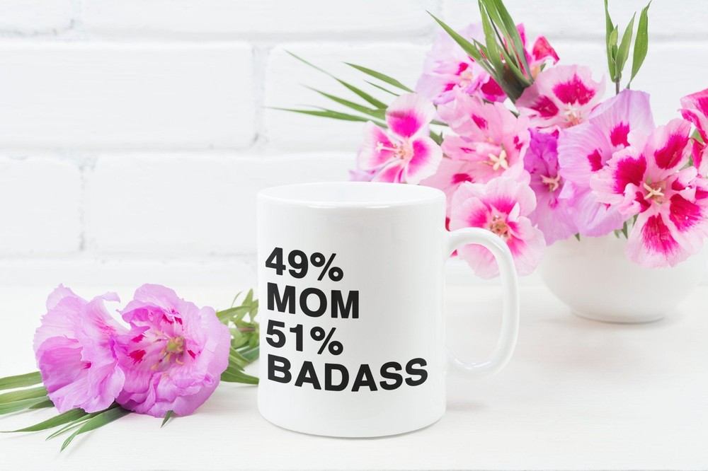 Badass Mom Coffee Mug Funny Gift for Mothers Day Birthday Present