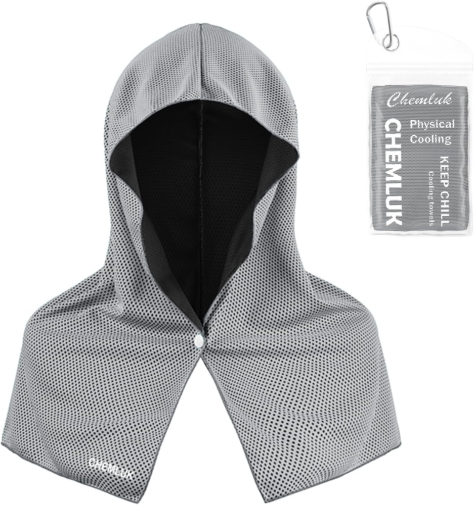 Cooling Hoodie Towel for Neck and Face Quick-Dry Absorbent Soft Comfortable Wear
