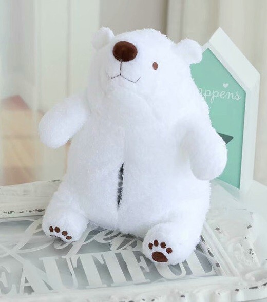 Polar Bear Tissue Box 12 Inch Stuffed Animal Plush Toys Toddler Doll Kids Gifts