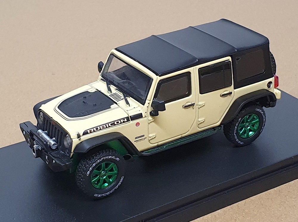 Greenlight 1/43 Scale 86188 - 2018 Jeep Wrangler Rubicon Gobi Yellow - CHASE