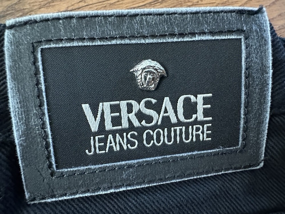 Authentic Vintage Versace Jeans Couture Men’s Black Medusa Straight Leg Size 38