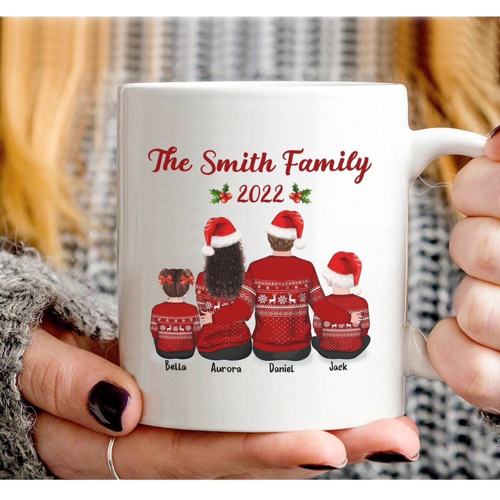 Christmas Ceramic Coffee Mug Personalized Family Christmas Mug Family Establish
