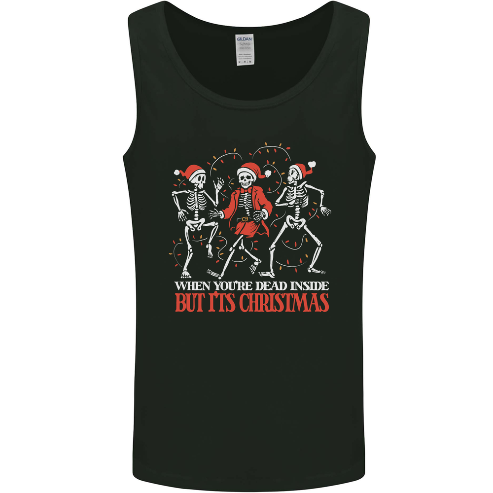 Dead Inside But Its Christmas Anti Xmas Mens Vest Tank Top