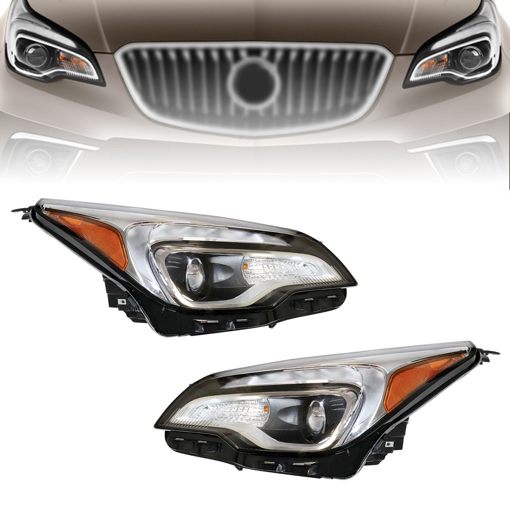 1 Pair Headlamp Left+Right Headlight Assembly For Buick Envision 2016 2017 2018