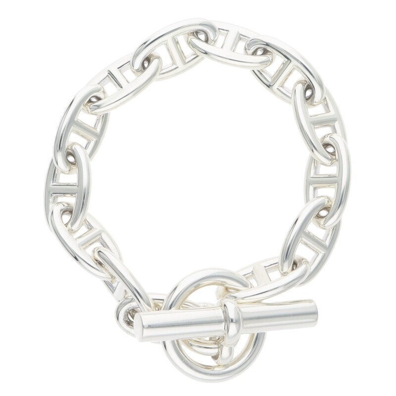 Hermes 13LINK Chaine d'Ancre GM silver bracelet 573722