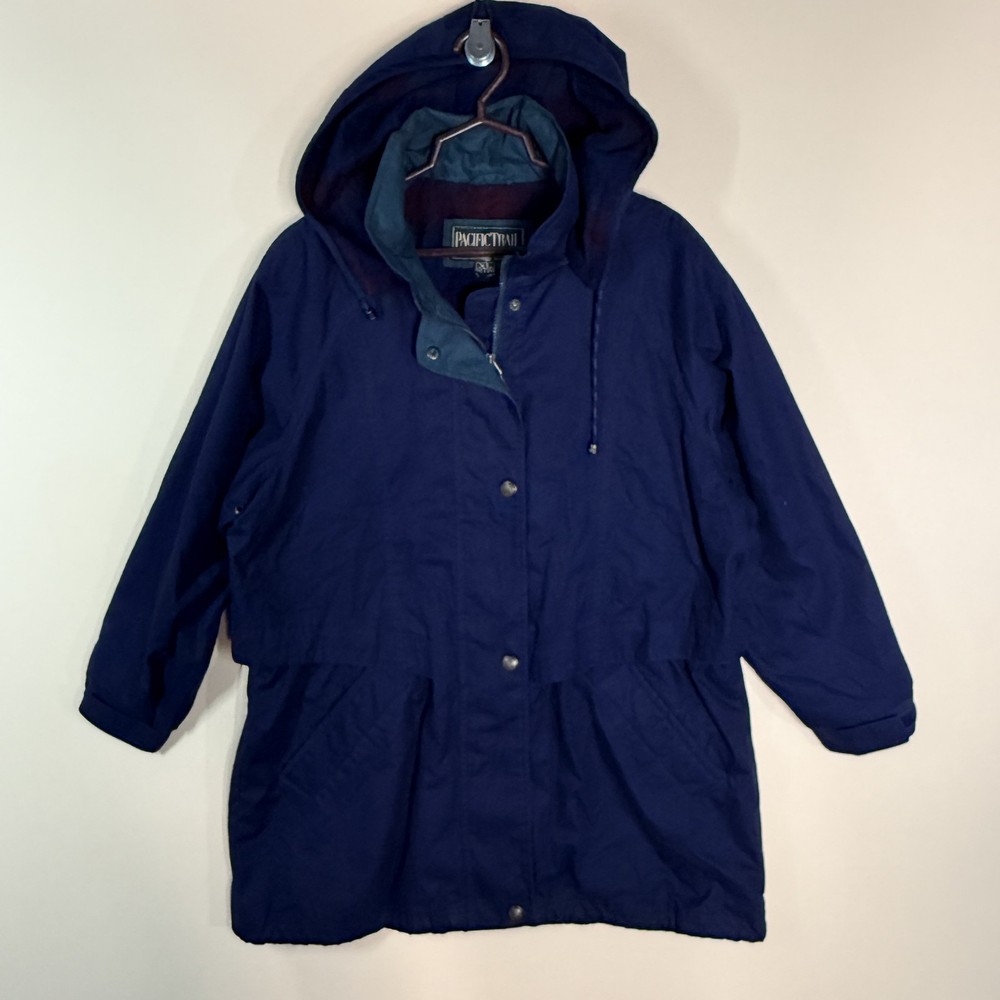 Vintage Pacific Trail Wool Lined Barn Coat Ranch Jacket Blue Men's Medium M