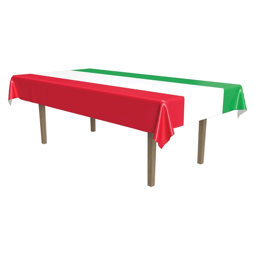 Beistle Red White Green Fiesta Tablecover for Cinco de Mayo Party Decor