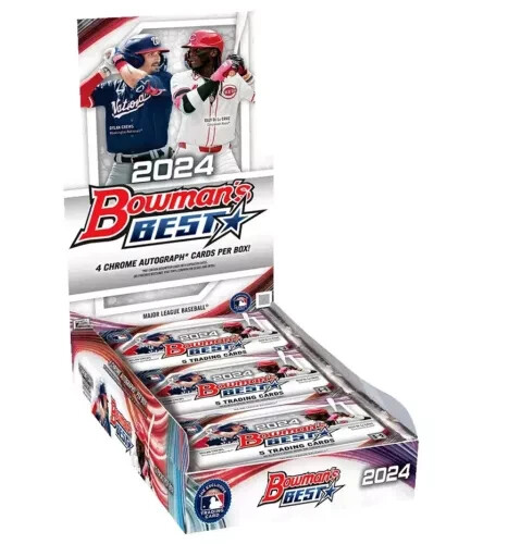 2024 Bowman's Best Baseball Hobby Box (4) Chrome Autographs Per Box