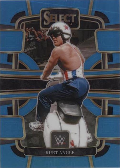 2024 Panini Select WWE - Concourse Light Blue Prizm #43 Kurt Angle /249