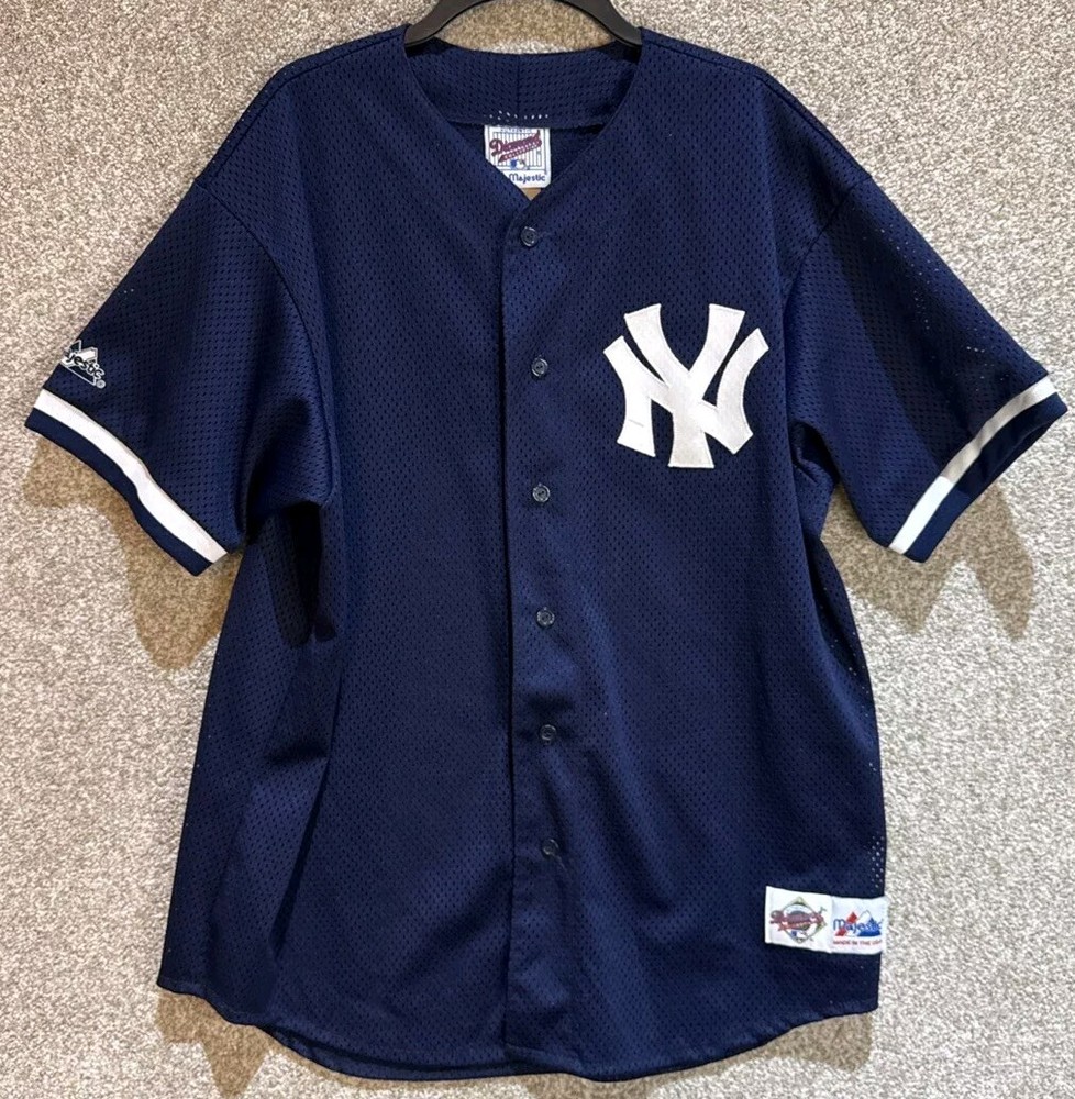 Majestic MLB Diamond Collection Mens New York Yankees Mesh Jersey Size XL USA