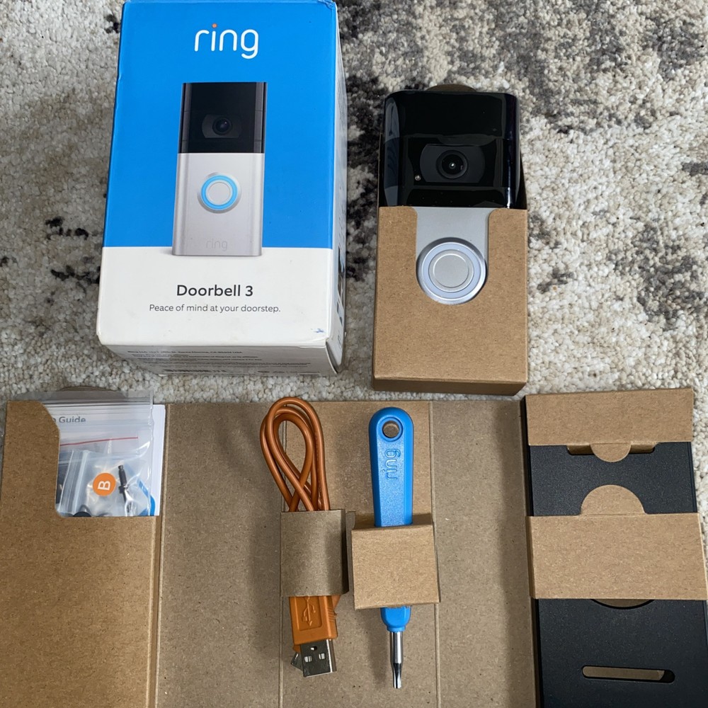 Ring 8VRSLZ-0EN0 1080p HD Wi-Fi Video Door Bell - Satin Nickel/Venetian Bronze