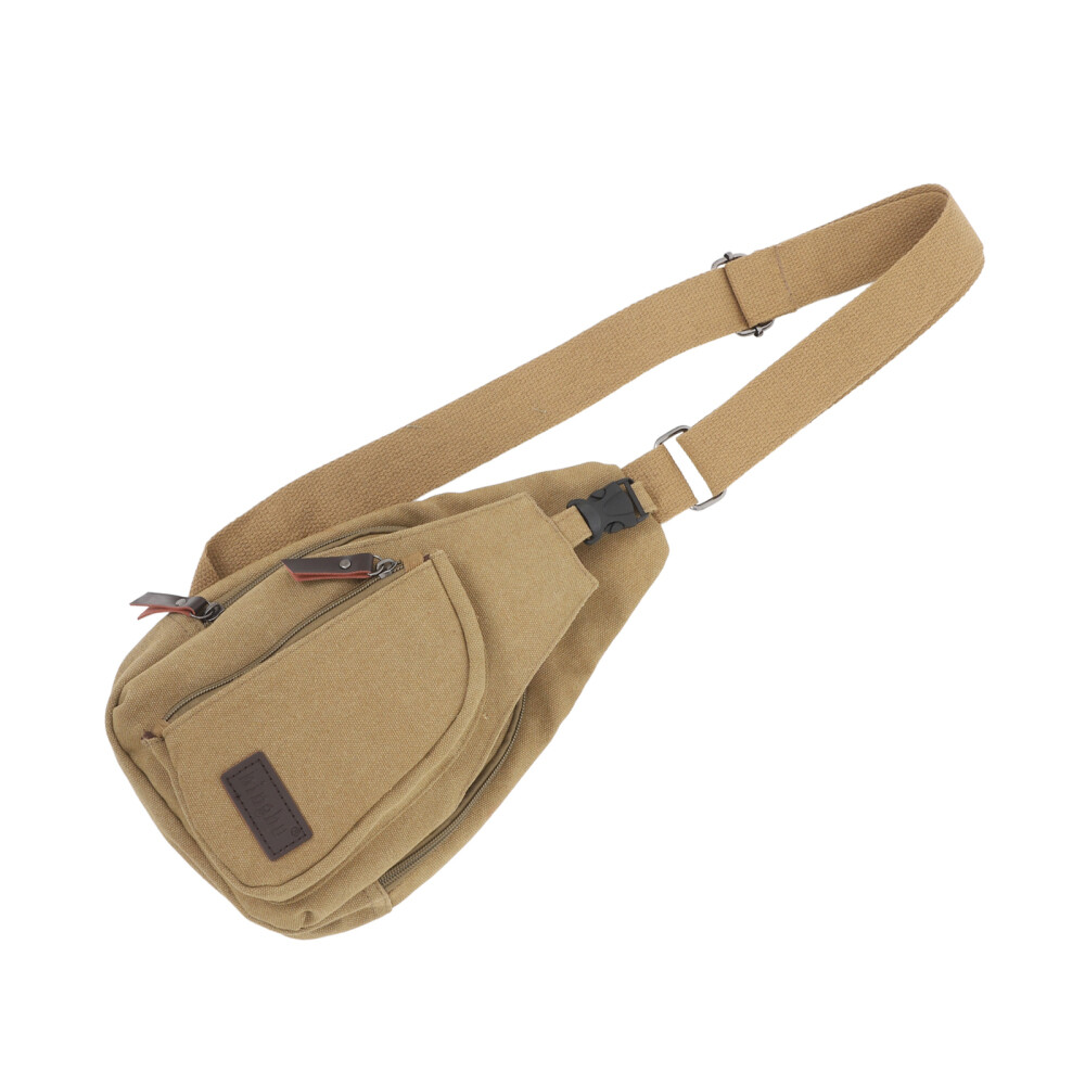 Cool Men's Outdoor Sports Casual Canvas Unbalance Backpack Shoulder Bag