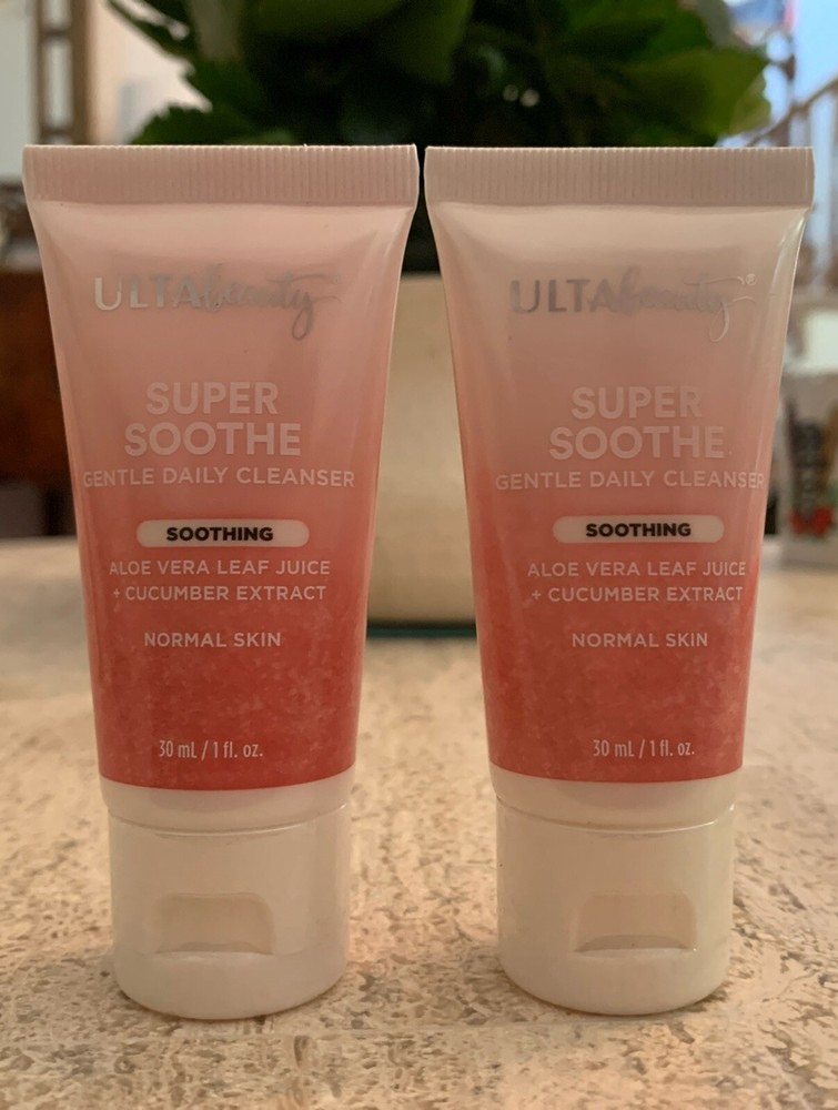 LOT 2 Ulta Beauty Super Soothe Gentle Daily Cleanser for Normal Skin - 1 Oz Each
