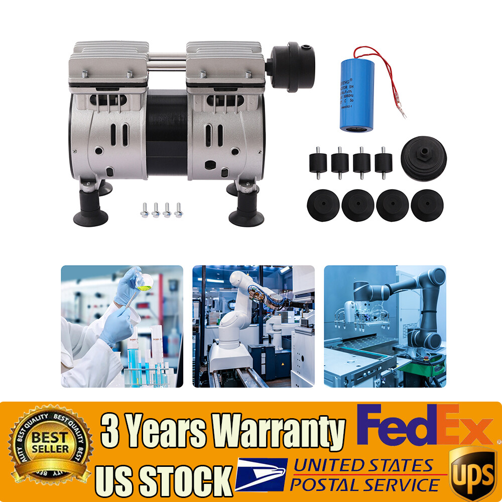 Oilless Diaphragm Vacuum Pump Industrial Oil Free Vacuum Pump 2 Cylinders 550W