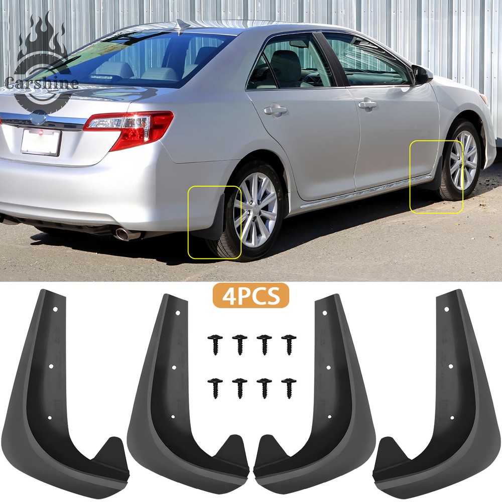 Fit Toyota Camry L LE XLE Mud Flaps Splash Guard Fender Mudguard 4Pcs Black