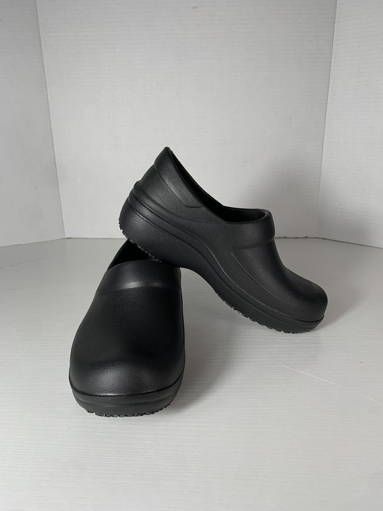Crocs Neria Pro Dual Comfort Shoes Slip Resistant Work Clog Black Women’s 7