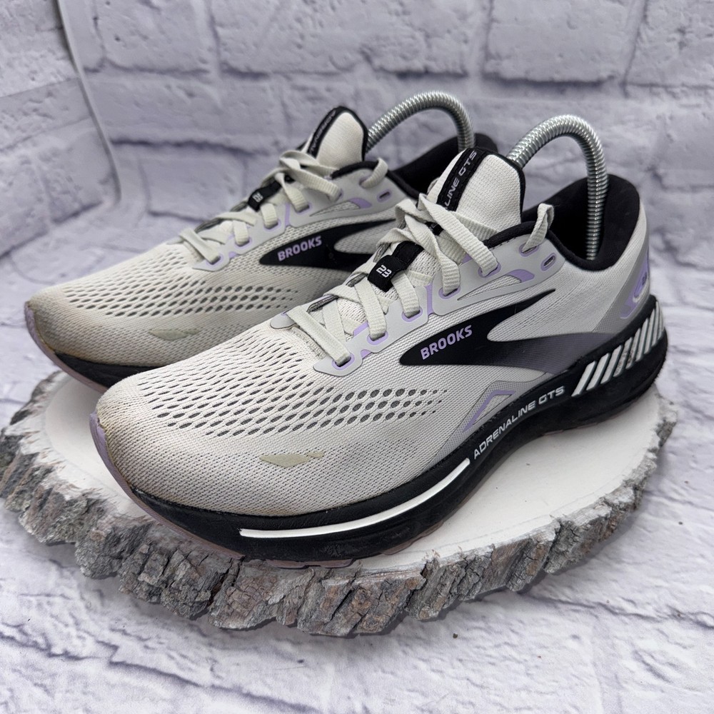 Brooks Adrenaline GTS 23 Womens Size 9.5 2A Gray Athletic Running Shoes Sneakers