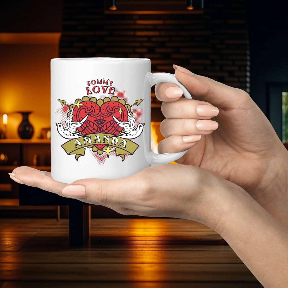 Personalized Couple Gifts Couples Mug Heart Cup Valentines Day Gifts Anniversary