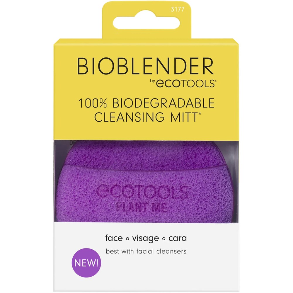 EcoTools BioBlender Facial Cleansing Mitt, Reusable Cleansing Sponge, Single