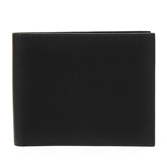 Hermès MC2 Copernicus Evergrain Leather Bifold Wallet Engraved 2012 Used