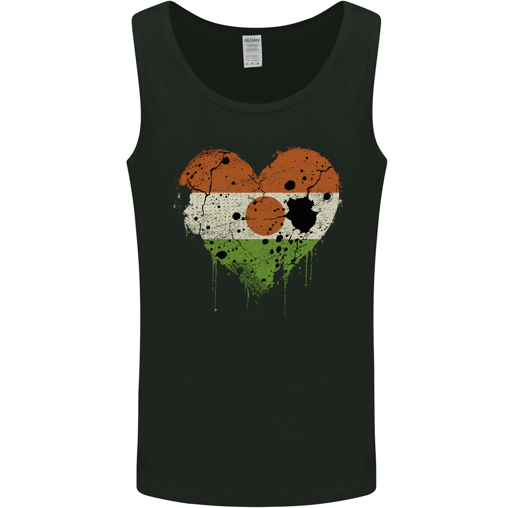 Love Nigeria Flag Nigerian Day Football Mens Vest Tank Top