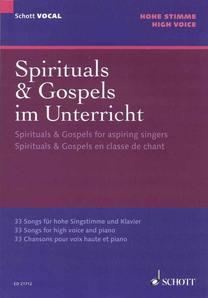 Spirituals & Gospels Aspiring Singers High Voice Piano Sheet Music 33 Songs Book